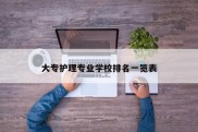 大专护理专业学校排名一览表