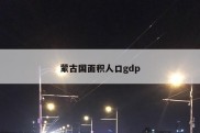 蒙古国面积人口gdp