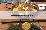 西班牙语专四成绩查询入口