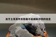 关于土耳其外长称美不应威胁沙特的信息