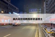 国内高校招聘西班牙语博士