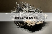 法语专业毕业论文字数