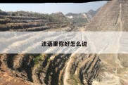 法语里你好怎么说