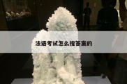 法语考试怎么搜答案的