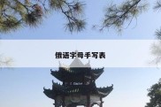 俄语字母手写表