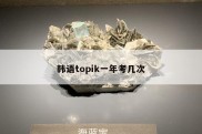 韩语topik一年考几次