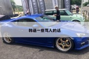 韩语一些骂人的话