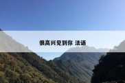 很高兴见到你 法语