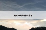 日文中的祭什么意思
