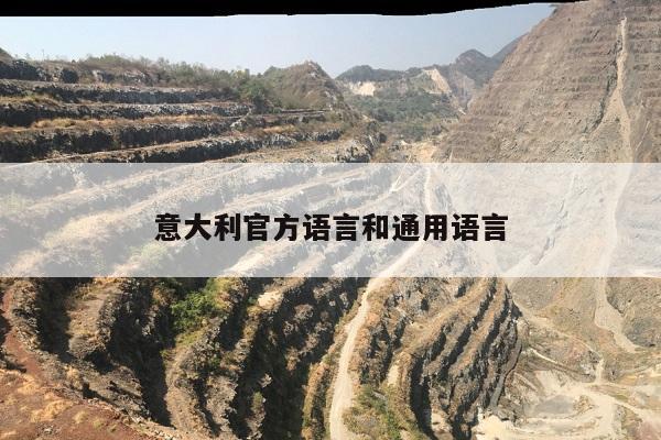 意大利官方语言和通用语言