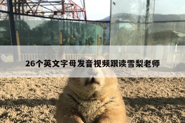 26个英文字母发音视频跟读雪梨老师